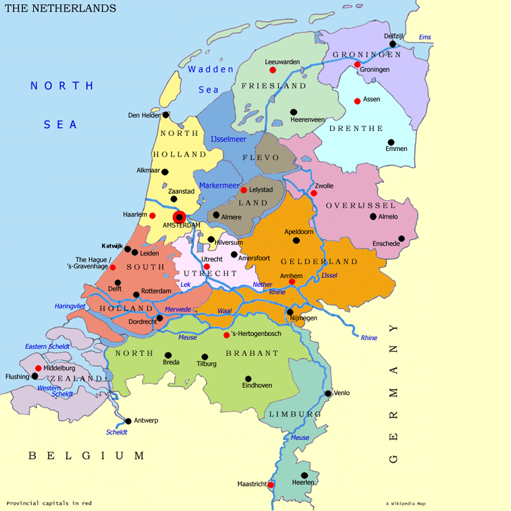 Netherlands map